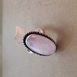 Clear quartz ring, size 5,